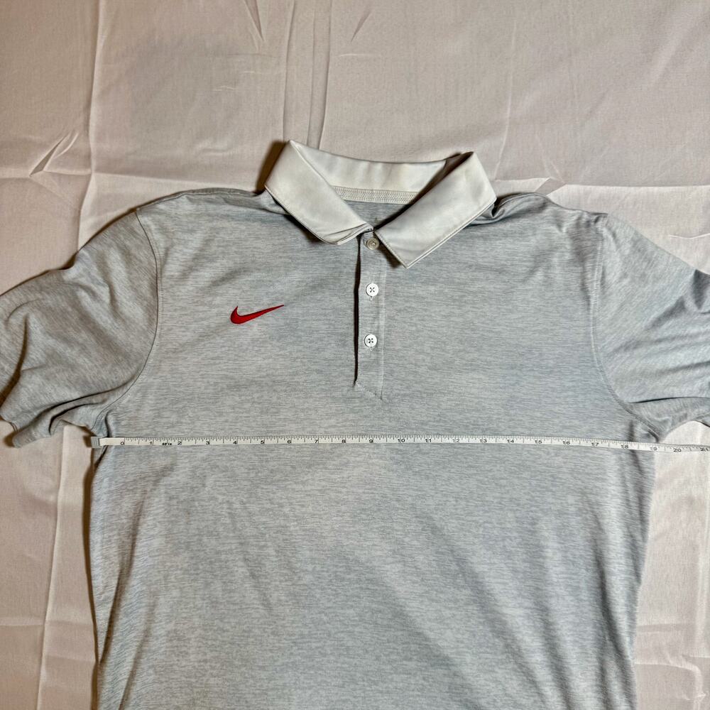 Nike Polo Shirt On Field Dry Fit Men's Medium Gray Golf Activewear Coachwear - Picture 6 of 10